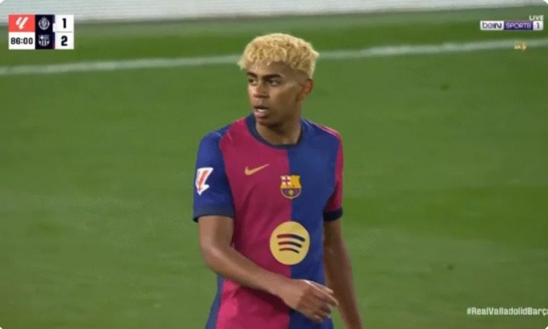 The first skill move to be recorded in history books and associated with football intelligence is now credited to Lamine Yamal, due to the unbelievable way he hum,iliated the Real Valladolid players!