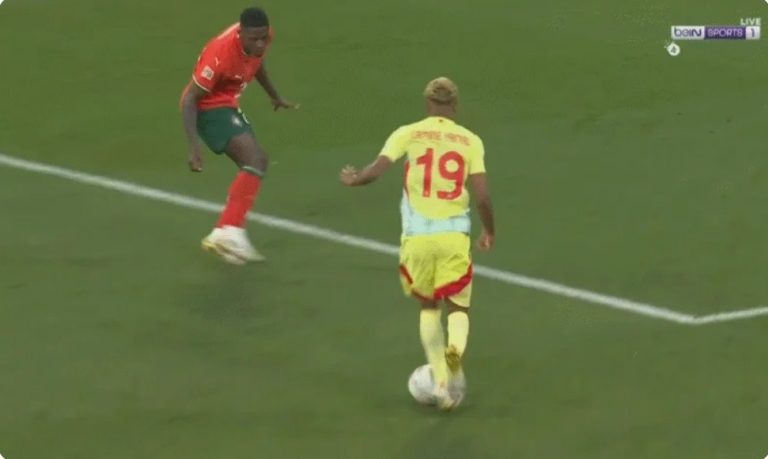Watch the dea,dly touch from Lamine Yamal that led to a bizarre, comical goal against Portugal in the UEFA Nations League final.