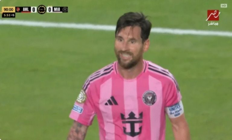 Watch the incredible moment that happened between Messi and the opposing goalkeeper in the final moments of the opening match of the Club World Cup between Al Ahly and Inter Miami.