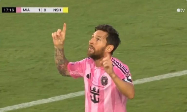 Watch the stunning free-kick goal scored by Messi against Nashville in today’s MLS match.