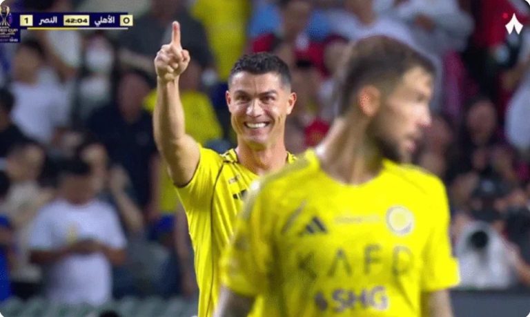 Watch Cristiano Ronaldo’s stunning goal in the Saudi Super Cup final