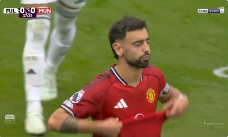 Video of Bruno Fernandes’ strange and bizarre penalty against Fulham today.
