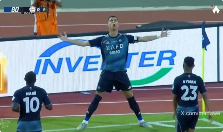 Video of Ronaldo’s first goal in the Saudi League this season.