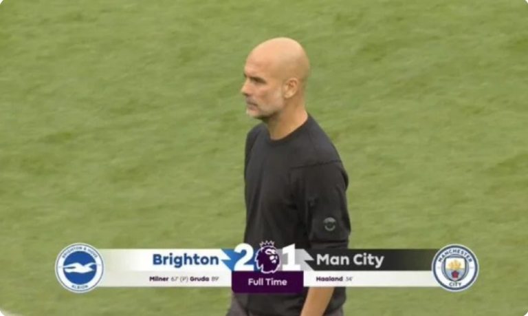 Watch Brighton’s ki,ller winning goal against City and the world-class move this madman used to dribble past both the defender and the goalkeeper in a single play!