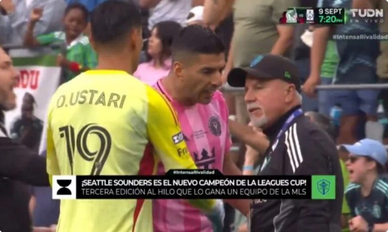 Luis Suárez’s unethical scene and strange behavior after Inter Miami’s defeat in the Leagues Cup final today.