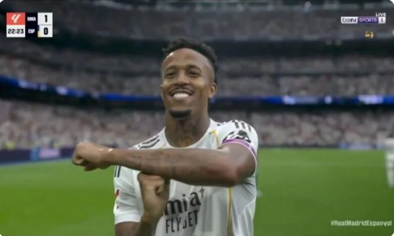 Watch the historic goal scored by Militão against Espanyol in today’s Spanish league match.