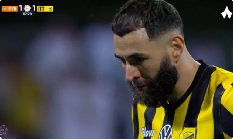 Watch Benzema’s incredible decisive penalty in the final seconds of today’s Saudi League match.