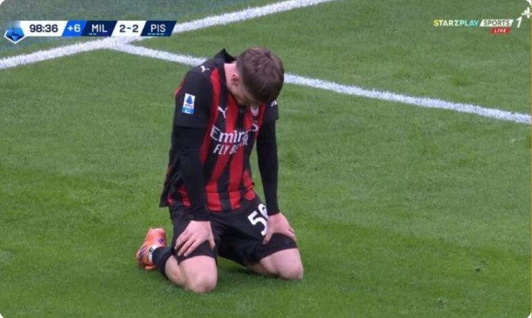 Watch Milan’s incredible and insane last chance against Pisa in the final second of the match, with an unbelievable commentary from the announcer.