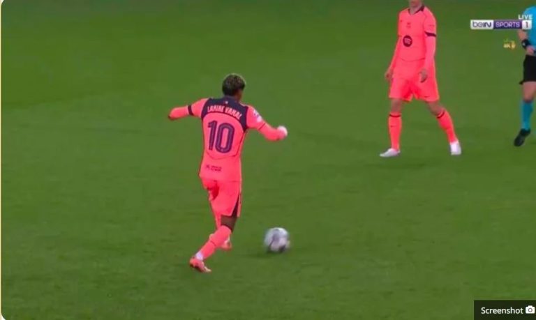 Watch Lamine Yamal’s world-class, incredible goal in the Champions League after humiliating Club Brugge players in true Messi style, as if he were playing in his own backyard.