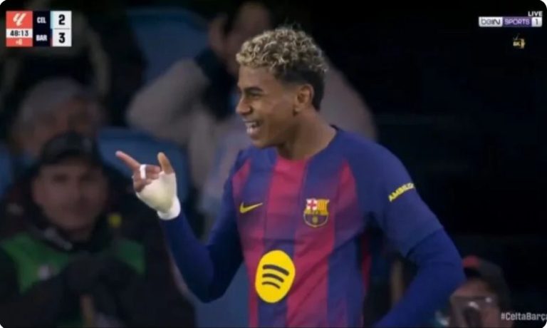 Watch Lamine Yamal’s decisive goal against Celta Vigo at the end of the first half, and the reaction and shock of Celta Vigo fans because of the madness that happened from the talented Yamal!