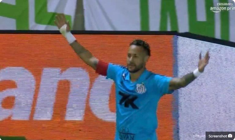 Neymar sacrifices himself, writes a crazy Hollywood-style scenario, and scores a historic hat-trick in just 17 minutes, securing the victory for his team Santos and saving them from relegation with one round remaining in the Brazilian league.
