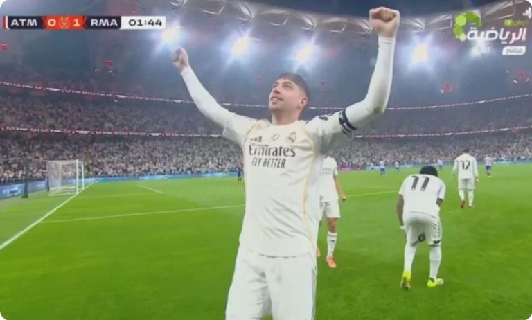 Watch the historic and unbelievable free kick taken by Valverde against Atlético Madrid, which produced a crazy and extraordinary goal that t,ore through Atlético’s net and left an unforgettable mark, becoming a goal for the history books and the talk of the entire world.