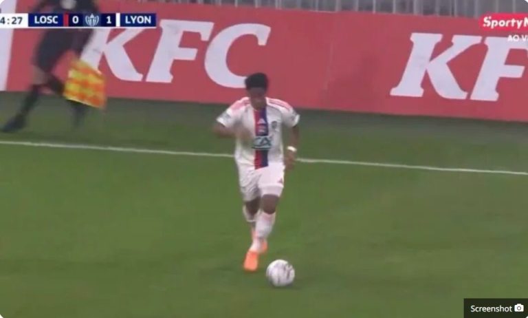 The historic first touch by Brazilian Endrick that terr,ified all French clubs just 250 seconds after his first appearance with French side Lyon.