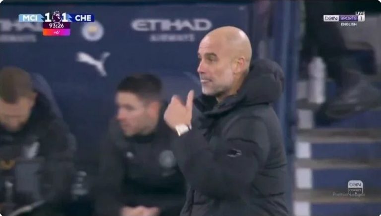 Watch Chelsea’s incredible last-minute equalizer against Manchester City and the shocking, nerve-wracking reaction of Spanish coach Pep Guardiola!!