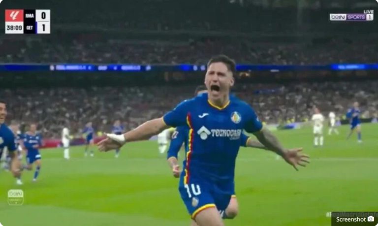 Getafe’s historic winning goal against Real Madrid sparks wild celebrations across Barcelona, as the unexpected defeat widens the gap at the top of the table to 4 points.