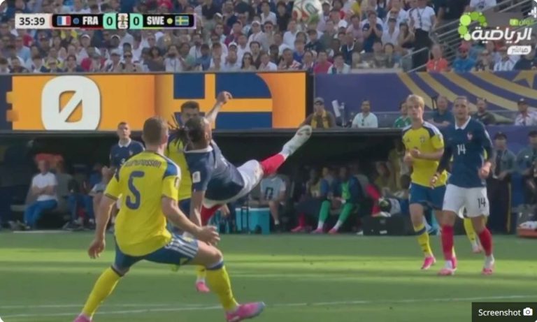 The first and longest-range bicycle kick in FIFA World Cup history will be forever associated with Olise because of the unbelievable and extraordinary finish he produced against Sweden in this legendary moment.