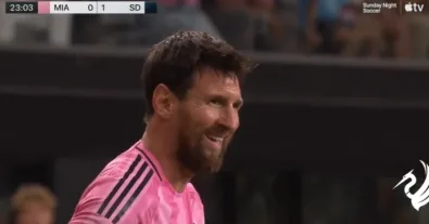 Watch the CRAZY free-kick that Messi scored with his Inter Miami team in the last match before the international break and the leagues stopped