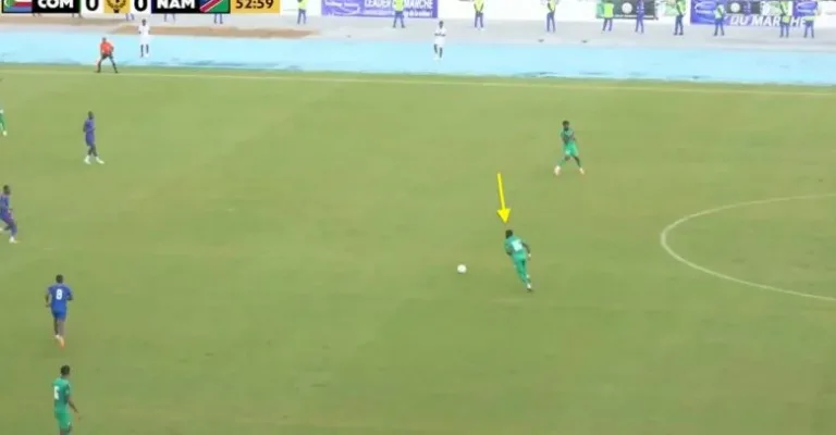 Watch: Comoros national team player Béngaloud Youssouf loses his mind and seals victory for his country with an intercontinental rocket that traveled across seas and oceans from near the halfway line.