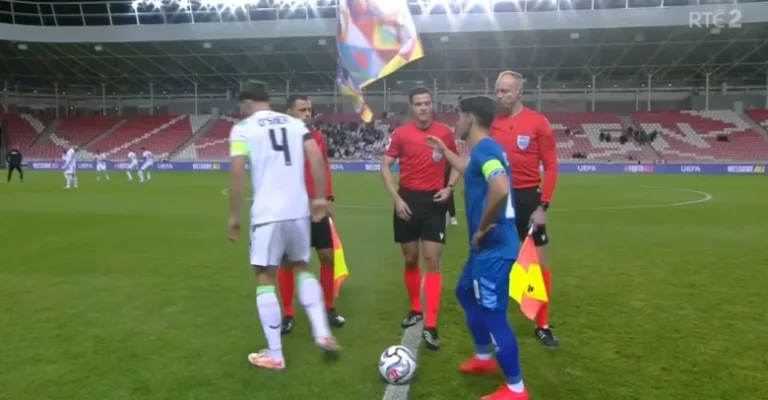 WATCH what the Irish hero did to the player from the “nothing” team before the opening whistle of their match today in the UEFA Nations League!