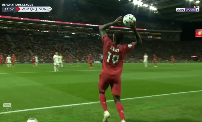Watch the insane throw-in taken by Portugal’s Nuno Mendes, then get ready for the REAL EXPLOSION when the ball reached João Cancelo, who unleashed an absolutely crazy and unbelievable strike that ripped through Norway’s net and sent Portugal into a stunning earthquake that shook the entire country!!