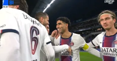 Watch the historic free kick scored by Moroccan star Achraf Hakimi against Le Havre, and the shocking reactions of everyone inside the stadium after witnessing the unbelievable way this Moroccan MADMAN scored!!