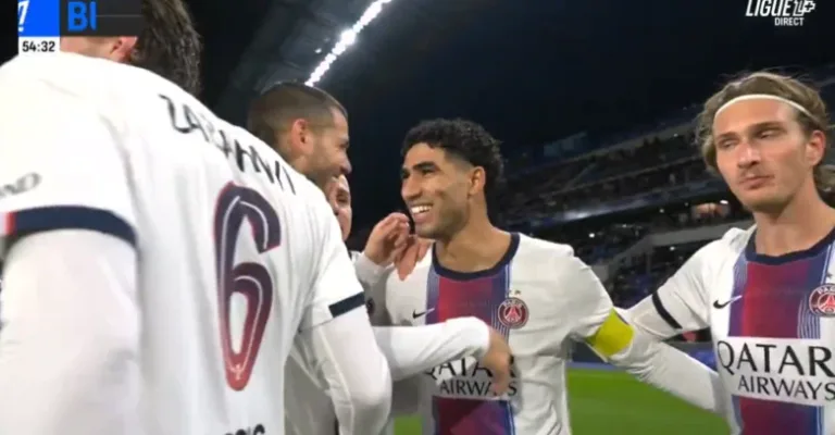 Watch the historic free kick scored by Moroccan star Achraf Hakimi against Le Havre, and the shocking reactions of everyone inside the stadium after witnessing the unbelievable way this Moroccan MADMAN scored!!