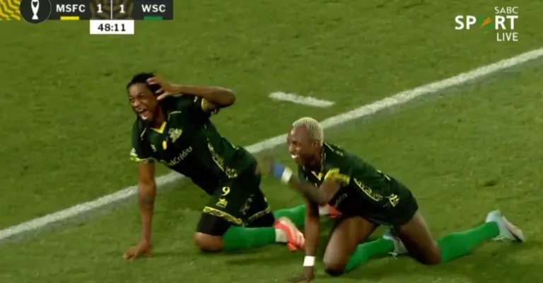 Watch Mabuluza’s insane goal that announced Sundowns’ exit from the CAF Champions League!!