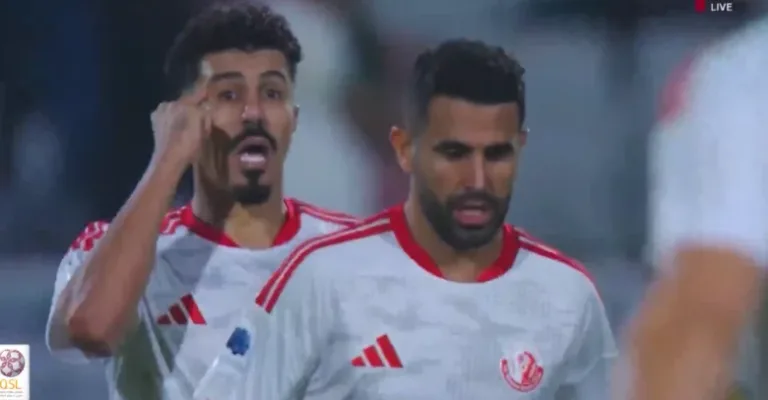 Riyad Mahrez’s miraculous penalty kick in his first appearance for Al-Shamal in the Qatari League!