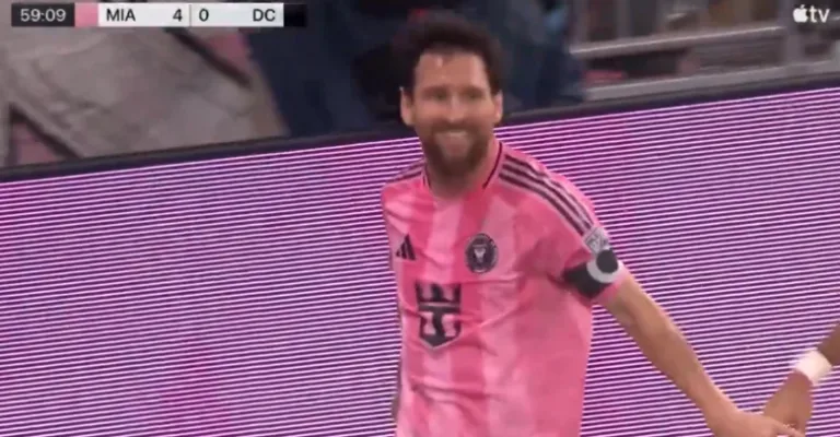 Watch Leo Messi’s legendary goal against D.C. United in the MLS with crazy commentary from the match broadcaster who completely lost his mind and went wild over what Messi did!
