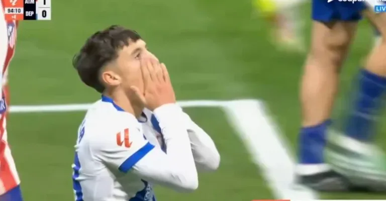 Watch the unbelievable and bizarre thing the Deportivo player did in front of Jan Oblak in the final second of the match, and how he wasted the easiest chance to save his team from defeat in Spanish league history!