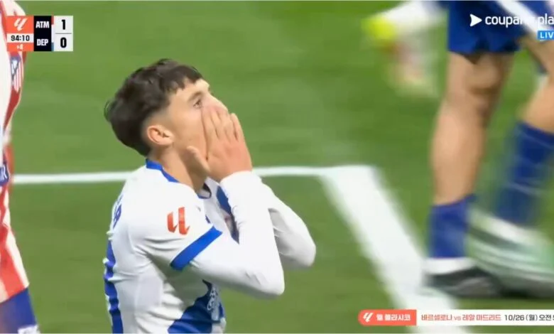 Watch the unbelievable and bizarre thing the Deportivo player did in front of Jan Oblak in the final second of the match, and how he wasted the easiest chance to save his team from defeat in Spanish league history!