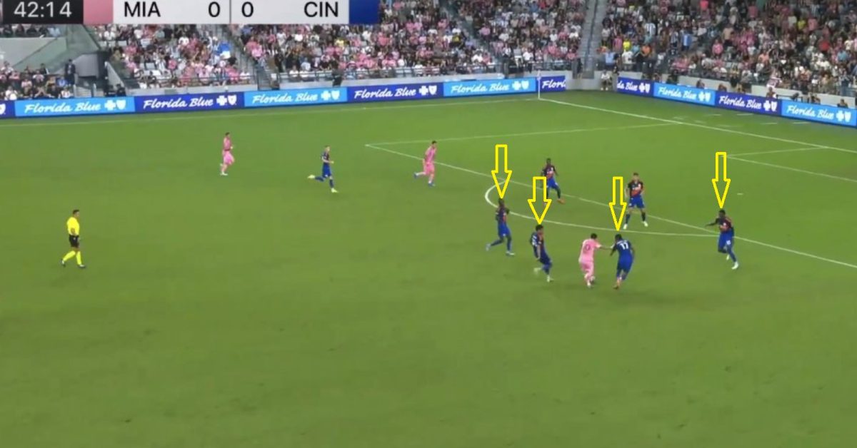 Watch… When 4 defenders trap the 39-year-old legend in a DEADLY TRAP, Lionel Messi suddenly VANISHES completely, turning into a GHOST who dribbles past the impossible in MLS!