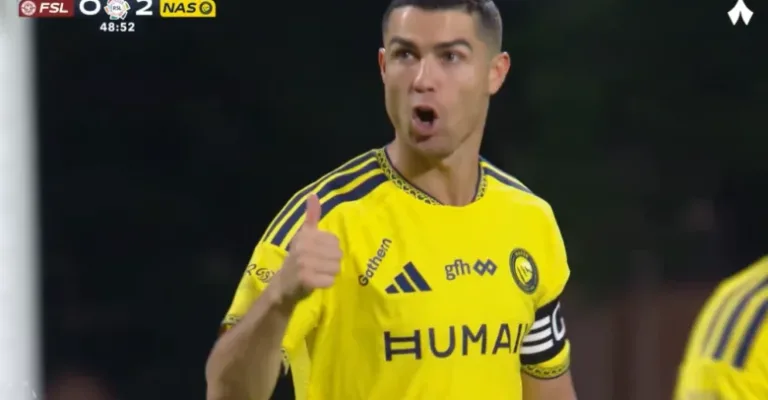 Cristiano Ronaldo’s bizarre and miraculous goal against Al-Faisaly in the Saudi Pro League today!