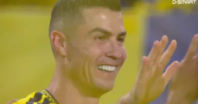 Watch Cristiano Ronaldo’s UNREAL, ROCKET-LIKE Goal Against Neftchi in the AFC Champions League, the Opposing Goalkeeper’s Reaction as He Couldn’t Even See the Ball, and the ABSOLUTE MADNESS and HYSTERIA of Al Nassr Fans at Al-Awwal Park!